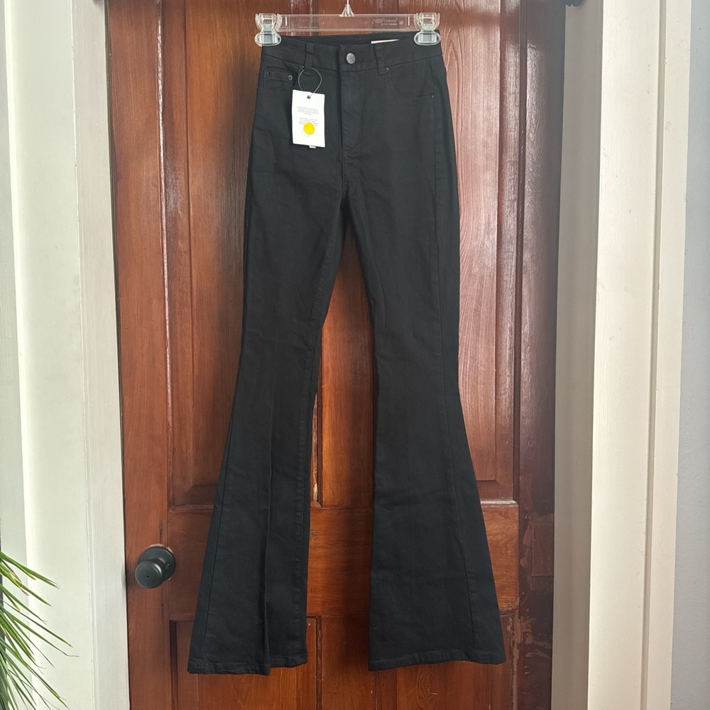 ASOS Black Flared High Waisted Jeans NWT